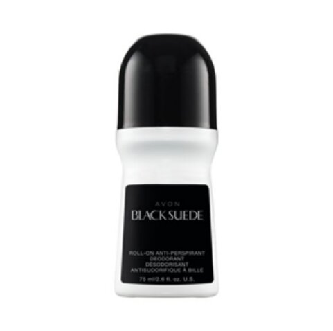 AVON BLACK SUEDE - DESODORANTE ROLL-ON ANTITRANSPIRANTE 2.6 OZ (75 ML) - ENVASE DE PLÁSTICO