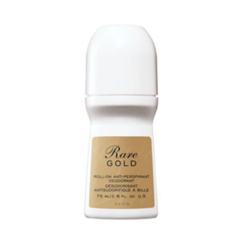 AVON RARE GOLD - DESODORANTE ROLL-ON ANTITRANSPIRANTE 2.6 OZ (75 ML) - ENVASE DE PLÁSTICO