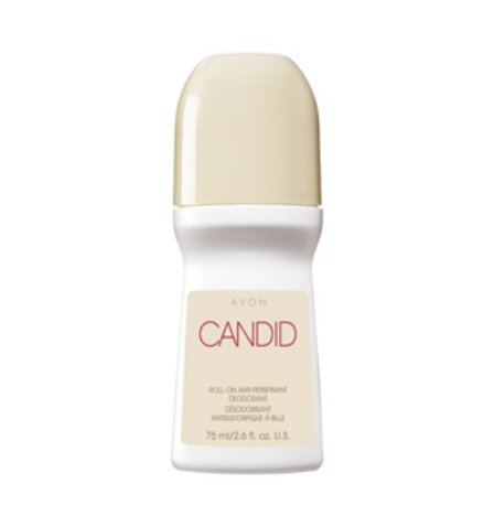 AVON CANDID - DESODORANTE ROLL-ON ANTITRANSPIRANTE 2.6 OZ (75 ML) - ENVASE DE PLÁSTICO